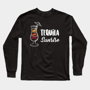 Tequila Sunrise Cocktail Drink Long Sleeve T-Shirt